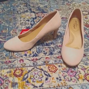 NWT Pink Suede Heels